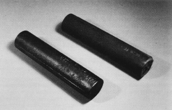 A side by side comparison of a sand cast bar and Versa con-cast bar. Continuous Casting vs. Sand Casting